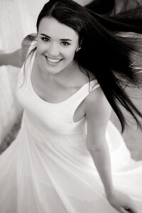 Littleton Senior Picture of a girl in a prom dress