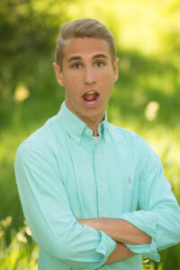 Senior Boy Makes a Fun Face