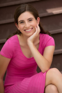 Littleton Senior girl on the stairs