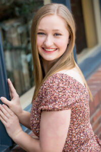 Senior Photo of a girl downtown Littleton