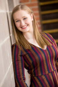 Senior Photo of a girl downtown Littleton