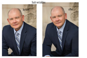 jacket retouching to fix wrinkles