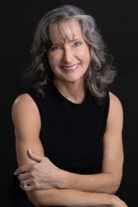 Littleton Headshot of a Woman on Black Studio Backdrop